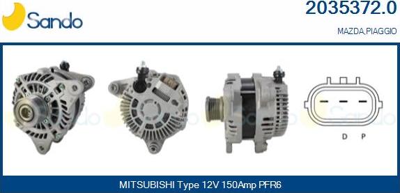 Sando 2035372.0 - Alternator furqanavto.az