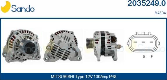 Sando 2035249.0 - Alternator furqanavto.az