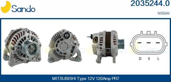 Sando 2035244.0 - Alternator furqanavto.az