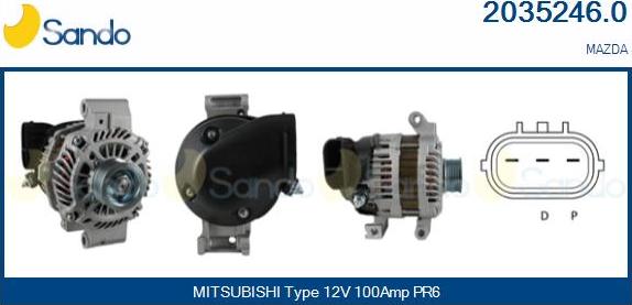 Sando 2035246.0 - Alternator furqanavto.az