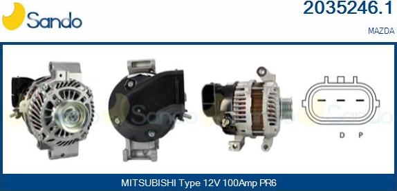 Sando 2035246.1 - Alternator furqanavto.az