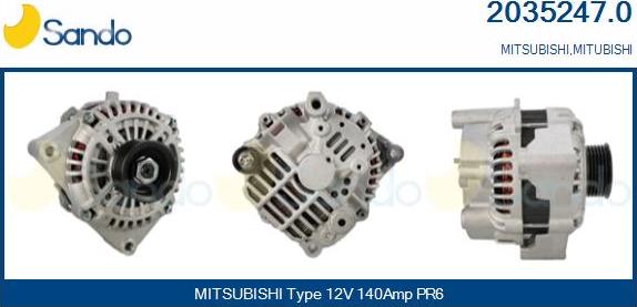 Sando 2035247.0 - Alternator furqanavto.az