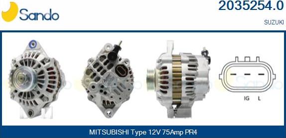 Sando 2035254.0 - Alternator furqanavto.az