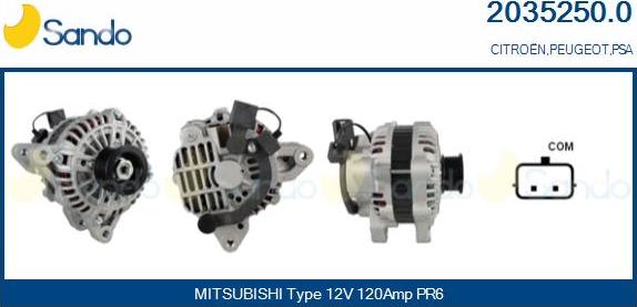 Sando 2035250.0 - Alternator furqanavto.az