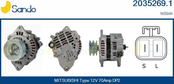 Sando 2035269.1 - Alternator furqanavto.az