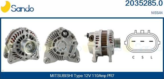 Sando 2035285.0 - Alternator furqanavto.az