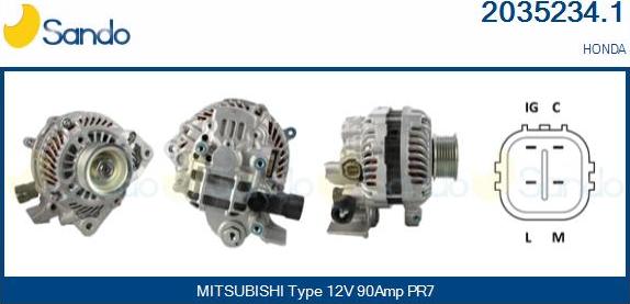 Sando 2035234.1 - Alternator furqanavto.az