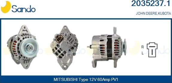 Sando 2035237.1 - Alternator furqanavto.az