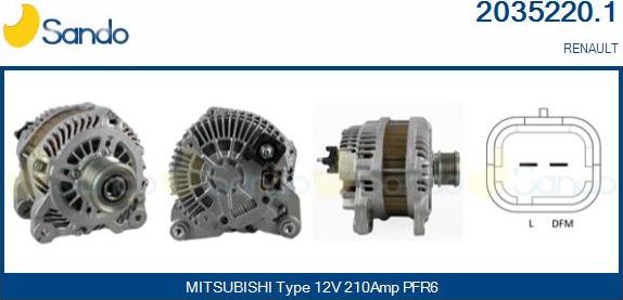 Sando 2035220.1 - Alternator furqanavto.az