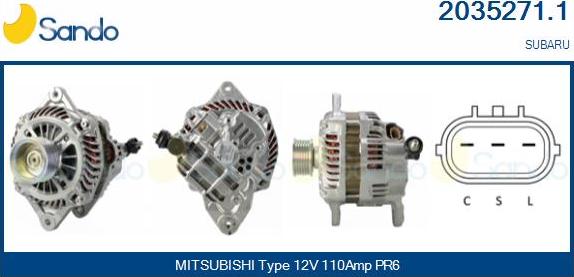 Sando 2035271.1 - Alternator furqanavto.az