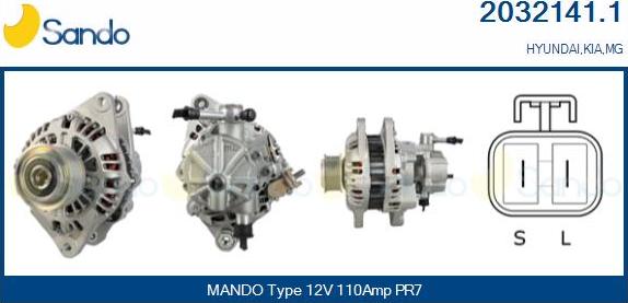 Sando 2032141.1 - Alternator furqanavto.az