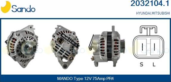 Sando 2032104.1 - Alternator furqanavto.az