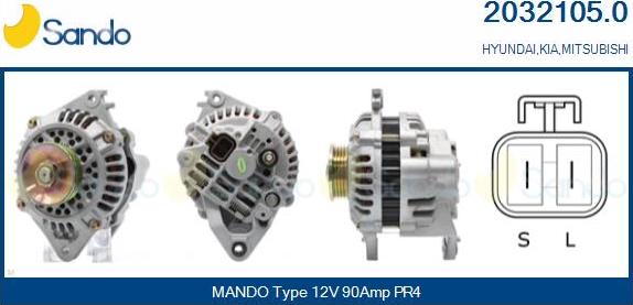 Sando 2032105.0 - Alternator furqanavto.az