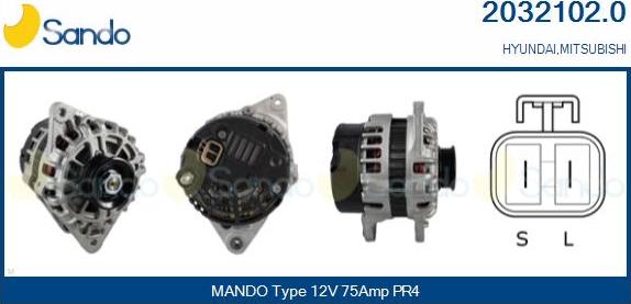 Sando 2032102.0 - Alternator furqanavto.az