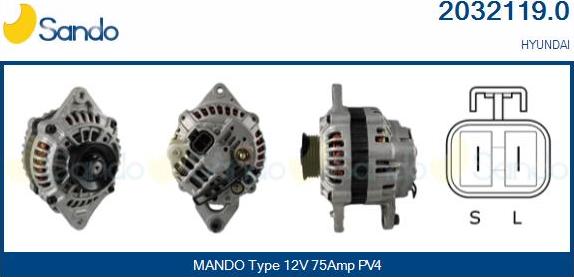 Sando 2032119.0 - Alternator furqanavto.az