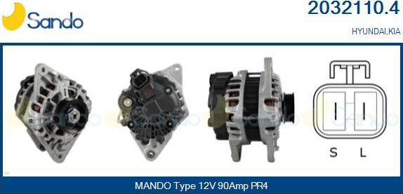 Sando 2032110.4 - Alternator furqanavto.az