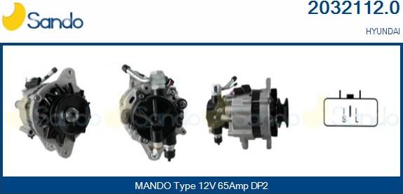 Sando 2032112.0 - Alternator furqanavto.az