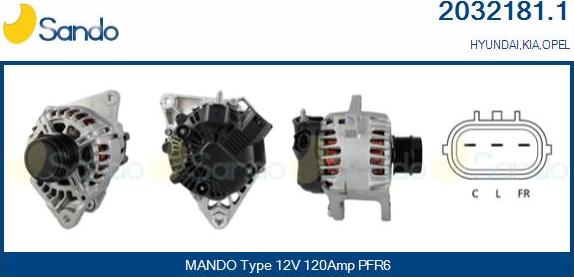 Sando 2032181.1 - Alternator furqanavto.az