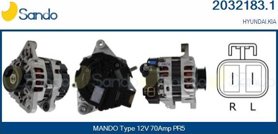 Sando 2032183.1 - Alternator furqanavto.az