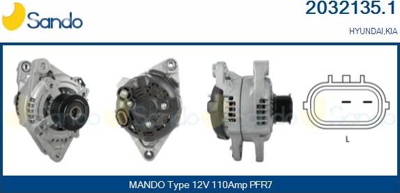 Sando 2032135.1 - Alternator furqanavto.az