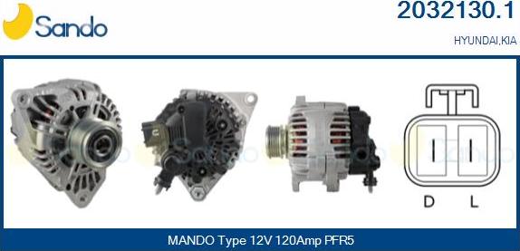 Sando 2032130.1 - Alternator furqanavto.az