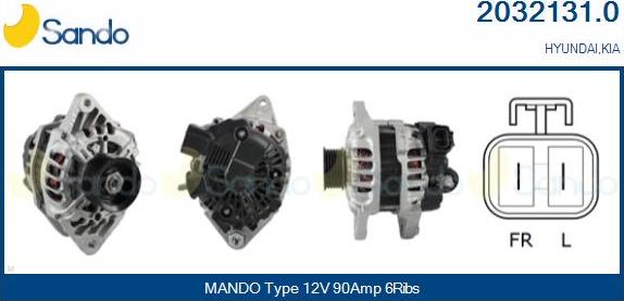 Sando 2032131.0 - Alternator furqanavto.az