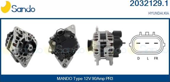 Sando 2032129.1 - Alternator furqanavto.az