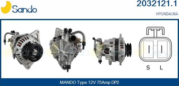 Sando 2032121.1 - Alternator furqanavto.az