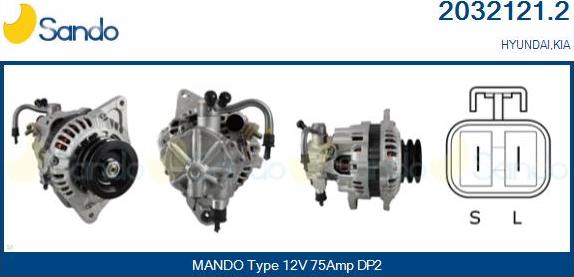 Sando 2032121.2 - Alternator furqanavto.az