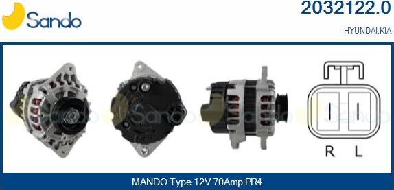 Sando 2032122.0 - Alternator furqanavto.az