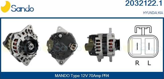 Sando 2032122.1 - Alternator furqanavto.az