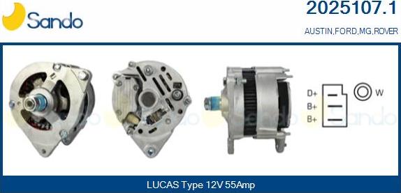 Sando 2025107.1 - Alternator furqanavto.az