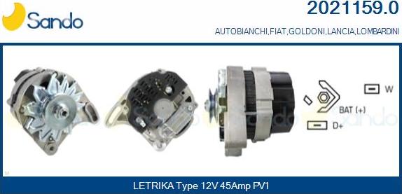 Sando 2021159.0 - Alternator furqanavto.az