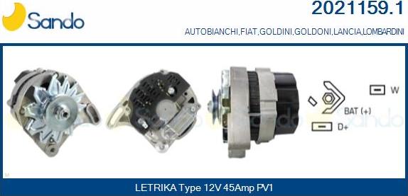 Sando 2021159.1 - Alternator furqanavto.az