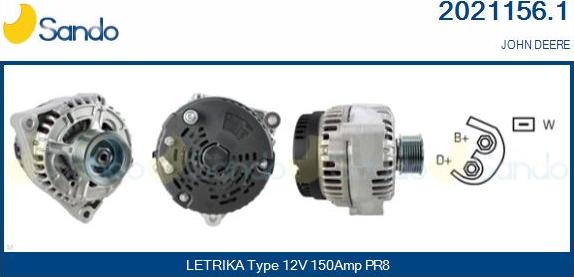 Sando 2021156.1 - Alternator furqanavto.az