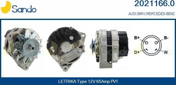 Sando 2021166.0 - Alternator furqanavto.az