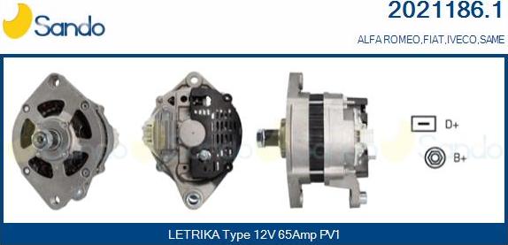 Sando 2021186.1 - Alternator furqanavto.az