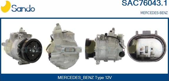 Sando SAC76043.1 - Kompressor, kondisioner furqanavto.az