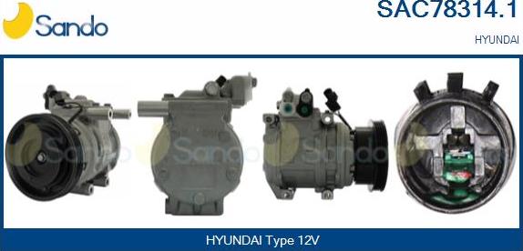 Sando SAC78314.1 - Kompressor, kondisioner furqanavto.az