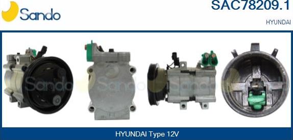 Sando SAC78209.1 - Kompressor, kondisioner furqanavto.az