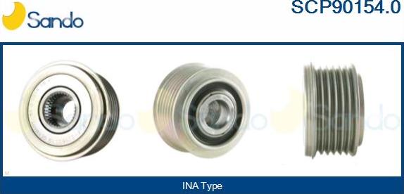Sando SCP90154.0 - Kasnak, alternator, sərbəst dönərli mufta furqanavto.az