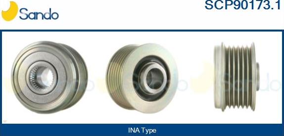 Sando SCP90173.1 - Kasnak, alternator, sərbəst dönərli mufta furqanavto.az