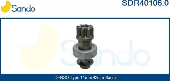 Sando SDR40106.0 - Pinion, başlanğıc furqanavto.az