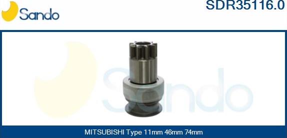 Sando SDR35116.0 - Pinion, başlanğıc furqanavto.az