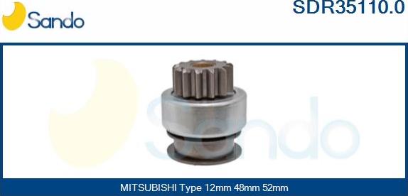 Sando SDR35110.0 - Pinion, başlanğıc furqanavto.az