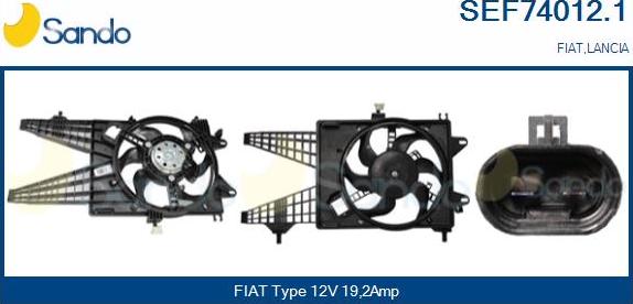 Sando SEF74012.1 - Elektrik mühərriki, radiator ventilyatoru furqanavto.az