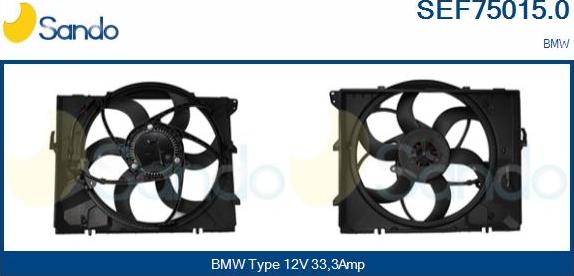 Sando SEF75015.0 - Elektrik mühərriki, radiator ventilyatoru furqanavto.az
