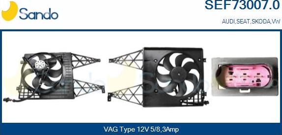 Sando SEF73007.0 - Elektrik mühərriki, radiator ventilyatoru furqanavto.az