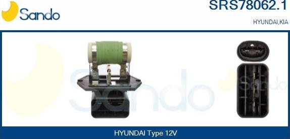 Sando SRS78062.1 - Ön rezistor, elektromotor radiator fanatı furqanavto.az