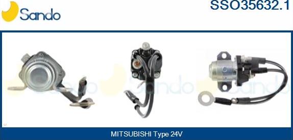 Sando SSO35632.1 - Solenoid açarı, başlanğıc furqanavto.az